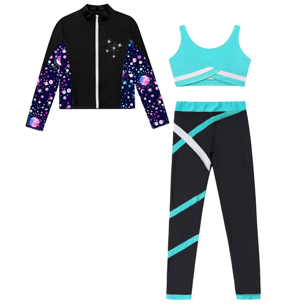 Girls' Skating Tracksuit – Stylish, flexible, and perfect for sports or yoga