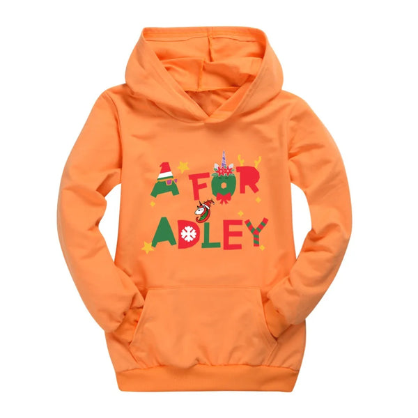 A for Adley Christmas Hoodie – Cozy, cute, and perfect for toddlers this autumn!"